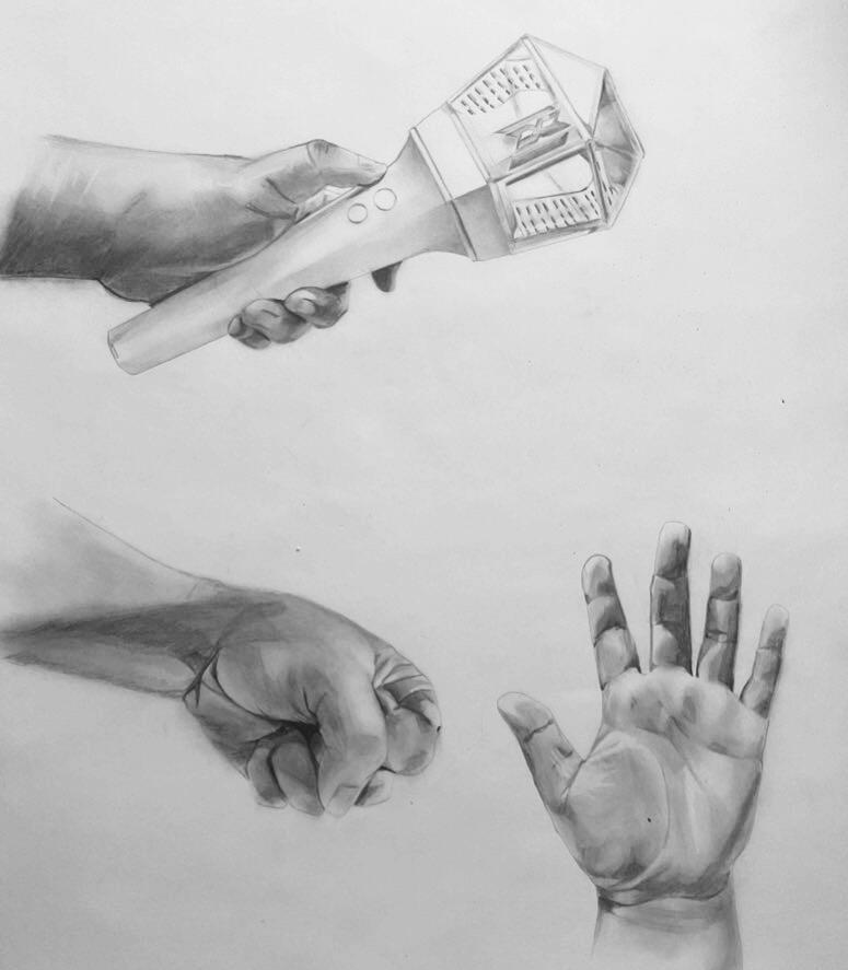 Graphite on 18 x 24